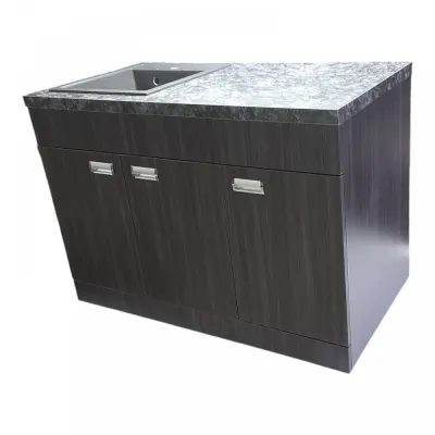 Пластиковая тумба с каменной мойкой The MIX Adamant 120x85x55 см Коричневый Пластиковая тумба с каменной мойкой The MIX Adamant 120x85x55 см Коричневый