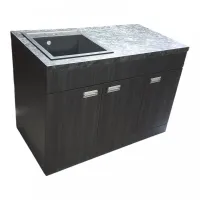 Пластикова тумба з кам'яною мийкою The MIX Adamant 120x85x55 см Коричневий Пластикова тумба з кам'яною мийкою The MIX Adamant 120x85x55 см Коричневий
