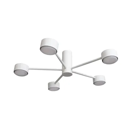 Люстра стельова MSK Electric Copter на п'ять круглих плафонів під лампи GX53 NL 8041-5 WH Білий (618758)