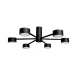 Люстра стельова MSK Electric Copter на шість круглих плафонів під лампи GX53 NL 8041-6 BK Чорний (618770)
