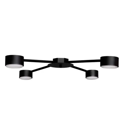 Люстра стельова MSK Electric Copter на чотири круглих плафони під лампи GX53 NL 8040-4 BK Чорний (618807)