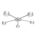 Люстра потолочная MSK Electric Copter на пять круглых плафонов под лампы GX53 NL 8040-5 AL Серый (618835)