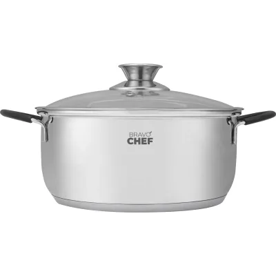 Каструля BRAVO CHEF Safran 1.4 л 16 см Сріблястий (6990951) Каструля BRAVO CHEF Safran 1.4 л 16 см Сріблястий (6990951)