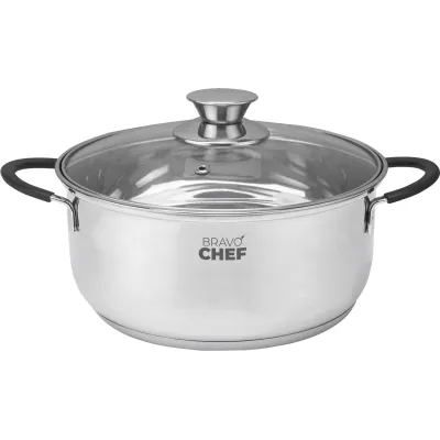 Кастрюля BRAVO CHEF Safran 2.0 л 18 см Серебристый (6990952)