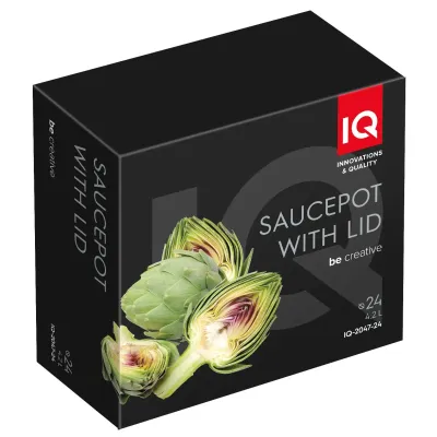 Каструля IQ Be Creative 4.2 л 24 см Чорний (6996296)