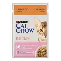 Вологий корм для кошенят Cat Chow ягня та цукіні в желе 85г (72461) Вологий корм для кошенят Cat Chow ягня та цукіні в желе 85г (72461)