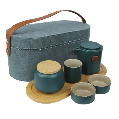 Дорожный набор для чайной церемонии No Brand 45521 Dark Green 7 шт 12953-83107 Дорожный набор для чайной церемонии No Brand 45521 Dark Green 7 шт 12953-83107