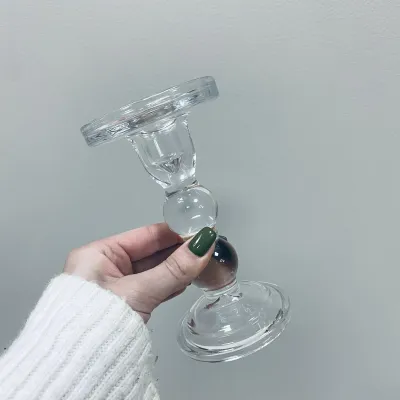 Подсвечник стеклянный OLens 8030-373 h-15,5 см Доффин