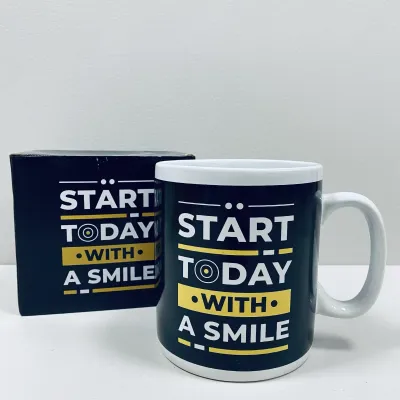 Чашка керамічна OLens 3235 800 мл Start today with a smile XXL Чашка керамічна OLens 3235 800 мл Start today with a smile XXL