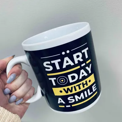 Чашка керамічна OLens 3235 800 мл Start today with a smile XXL Чашка керамічна OLens 3235 800 мл Start today with a smile XXL