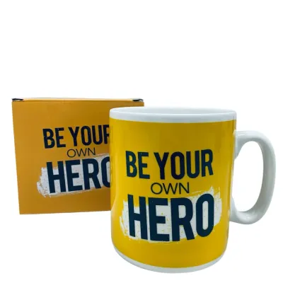 Чашка керамическая OLens 3228 800 мл Be your own hero XXL