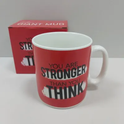 Чашка керамическая OLens 3239 800 мл You are stronger than you think XXL