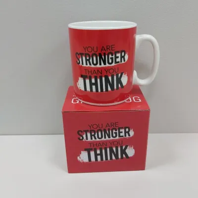 Чашка керамическая OLens 3239 800 мл You are stronger than you think XXL