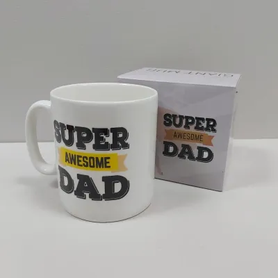 Чашка керамическая OLens 3234 800 мл Super awesome dad XXL