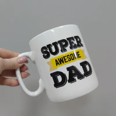 Чашка керамическая OLens 3234 800 мл Super awesome dad XXL