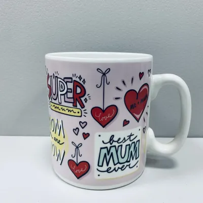 Чашка керамическая OLens 3237 800 мл Super Mum XXL