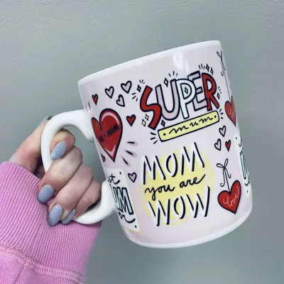 Чашка керамическая OLens 3237 800 мл Super Mum XXL