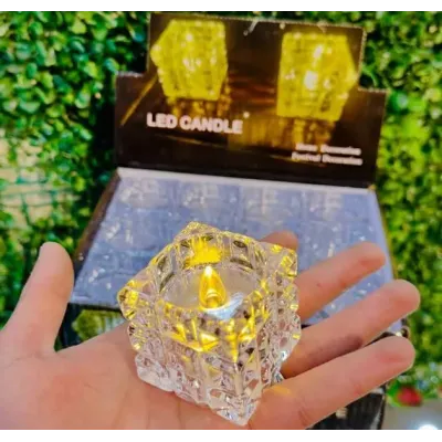 Набір декоративних LED-свічок No Brand Квадрат 12 шт Білий (2104618455) Набір декоративних LED-свічок No Brand Квадрат 12 шт Білий (2104618455)