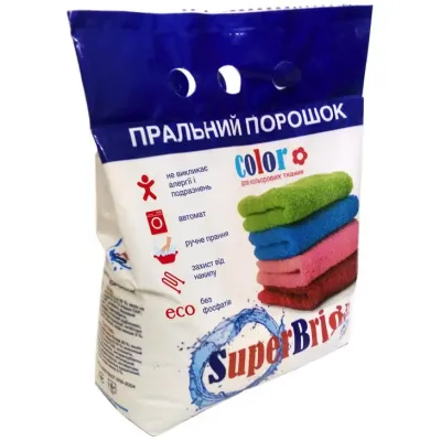 Стиральный порошок Super Bright для цветных тканей 3 кг (90706534)