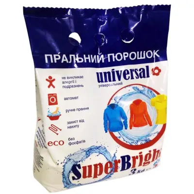 Стиральный порошок Super Bright универсальный 3 кг (90703102)
