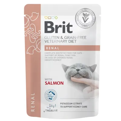 Влажный корм Brit GF VD Renal для кошек с лососем 85 г (101113_1) (16181)