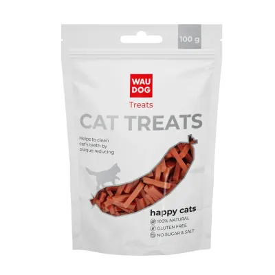 Ласощі для котів Collar WAUDOG Treats Кролячі смужки 100 г (Collar4441) (15591)