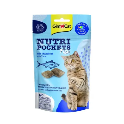 Ласощі для кішок GimCat Nutri Pockets Fish з тунцем 60 г (G-419633)