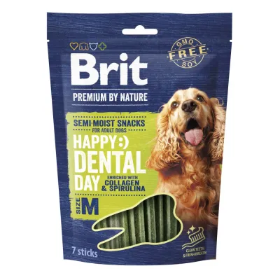 Ласощі для собак Brit Premium Dental Snacks M з колагеном та спіруліною 180 г (112283)