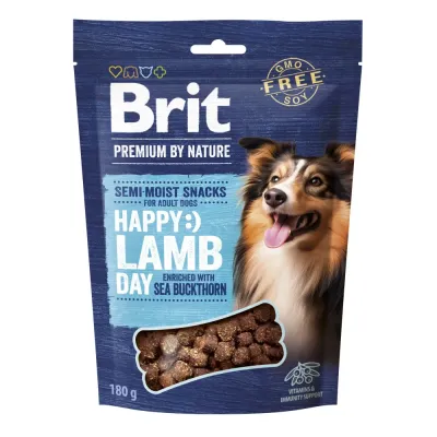 Ласощі для собак Brit Premium Semi-moist Snacks напіввологі з ягнятком та обліпихою 180 г (112282)