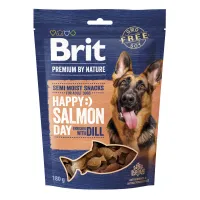 Ласощі для собак Brit Premium Semi-moist Snacks напіввологі з лососем та кропом 180 г (112281)