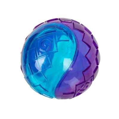 Іграшка для собак Collar GiGwi BALL М'яч із пищалкою гума 8 см Фіолетово-блакитний (Collar2326) (15531)