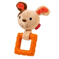Игрушка для собак Collar GiGwi Suppa Puppa Собачка с пищалкой резина текстиль 15 см Разноцветный (Collar75032) (15548)