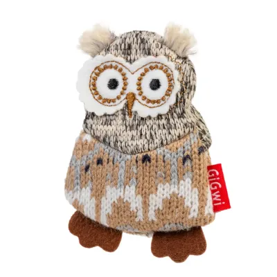 Игрушка для собак Collar GiGwi Plush Friendz Сова с пищалкой текстиль 10 см Разноцветный (Collar75036) (15550)