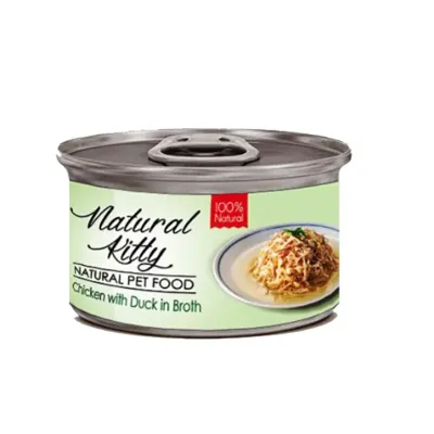 Вологий додатковий корм для кішок Pettric Natural Kitty Broth Series Курка з качкою 80 г (CHT20032)