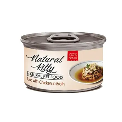 Вологий корм для котів Cherie Natural Kitty Broth Series Тунець з куркою 80 г (CHT21046)
