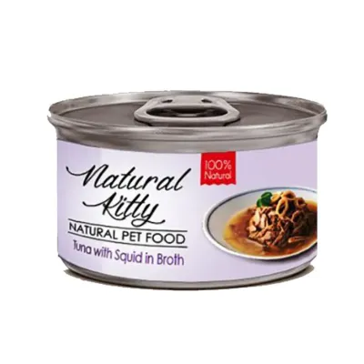 Влажный корм для кошек Cherie Natural Kitty Broth Series Тунец с кальмарами 80 г (CHT20036)