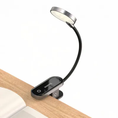 Лампа настольная аккумуляторная BASEUS DGRAD-0G Black Silver Лампа настольная аккумуляторная BASEUS DGRAD-0G Black Silver