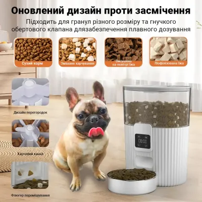 Автоматическая кормушка для животных PAPIFEED 3,5 л Белый (PF-025)