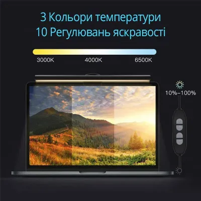 Лампа на монитор скринбар Inspire JD-A1 Pin 5W 3000-6000K USB Black