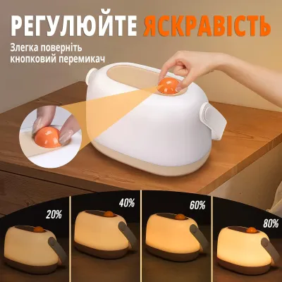 Світлодіодний нічник з акумулятором Inspire K680 4Вт 3000К USB 5V White Світлодіодний нічник з акумулятором Inspire K680 4Вт 3000К USB 5V White