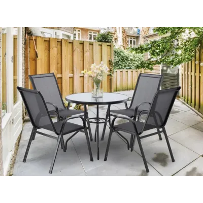 Комплект садових мебелів GardenLine Verona-4 5 предметів Black (TIH3377)