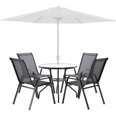 Комплект садових мебелів GardenLine Verona-4 5 предметів Black (TIH3377)