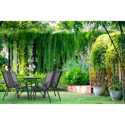 Комплект садових мебелів GardenLine Verona-4 5 предметів Black (TIH3377)