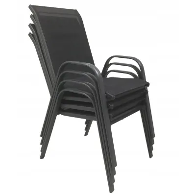 Комплект садових мебелів GardenLine Verona-4 5 предметів Black (TIH3377)