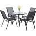 Комплект садових мебелів GardenLine Verona-4 5 предметів Black (TIH3377)