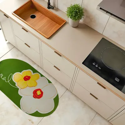 Влагопоглощающий коврик Sticker Wall 50х80 см Зелено-белый (SW-00002547) Влагопоглощающий коврик Sticker Wall 50х80 см Зелено-белый (SW-00002547)