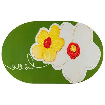 Вологопоглинаючий килимок Sticker Wall 50х80 см Зелено-білий (SW-00002547) Вологопоглинаючий килимок Sticker Wall 50х80 см Зелено-білий (SW-00002547)