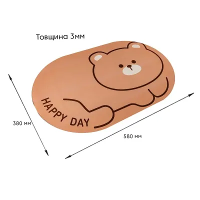 Вологопоглинаючий килимок Sticker Wall 35x58 см Коричневий (SW-00002556) Вологопоглинаючий килимок Sticker Wall 35x58 см Коричневий (SW-00002556)