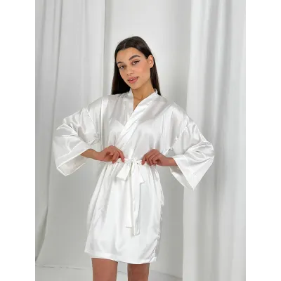 Халат шовковий Perfect Female S Молочний (14BА-20-wh) Халат шовковий Perfect Female S Молочний (14BА-20-wh)