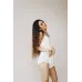 Шовкова піжама з рюшами Perfect Female Молочний M (146PJ-20SS-mi)